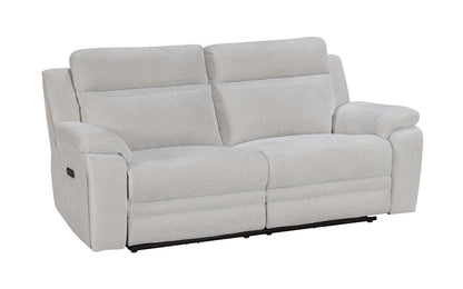 "Barre" Electric Reclining Cream / Oatmeal Fabric Sofa Range - USB Charging Ports