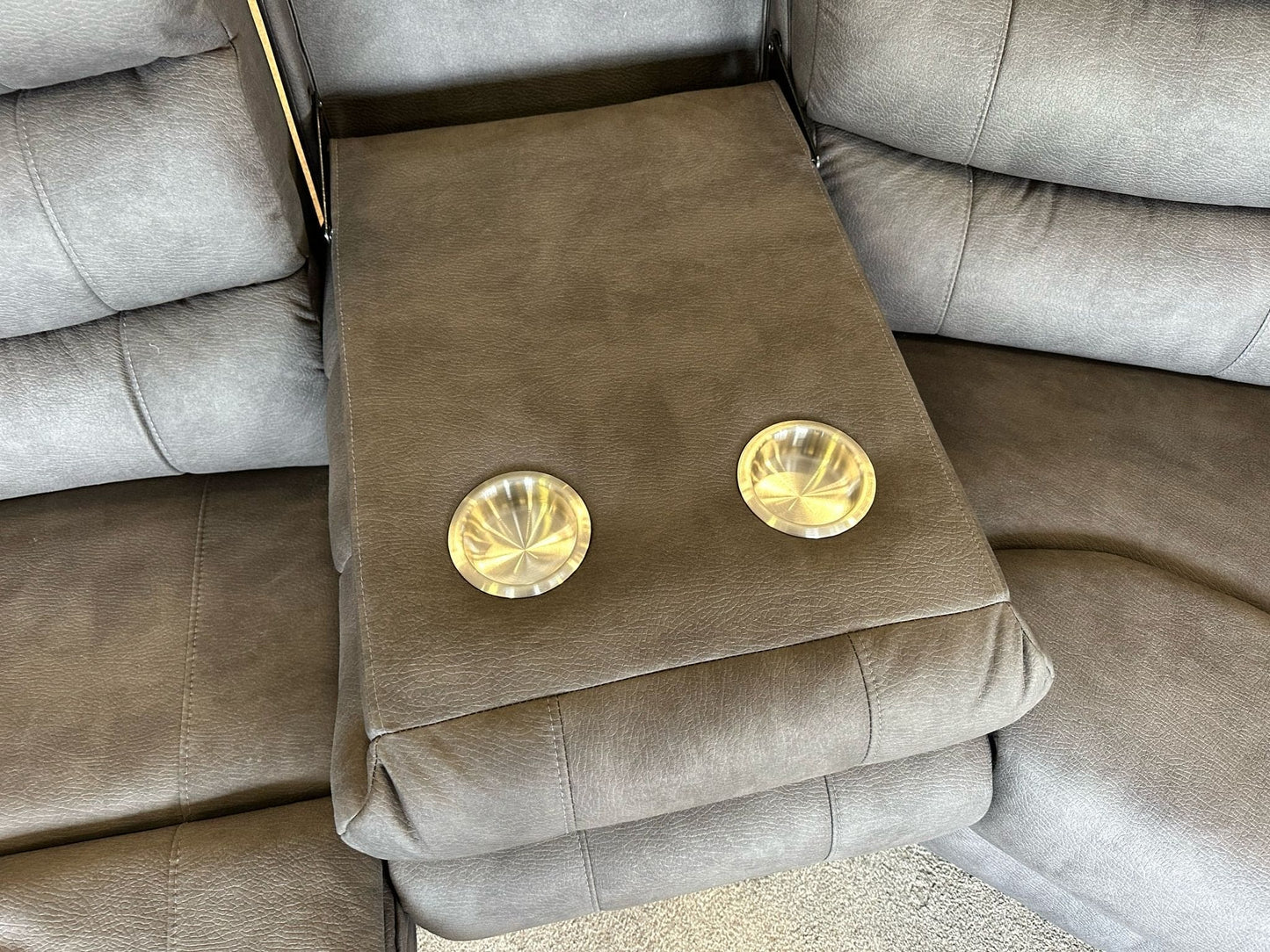 "Willow" Dark Grey Easy Clean Fabric Large 3C2 Recliner Modular Corner Sofa | Couch |