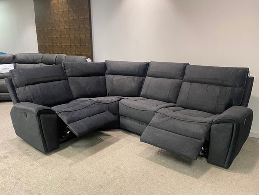 SPECIAL OFFER! Ronan Reversible Fabric Electric Recliner Corner Sofa With USB Ports LHF In Picture