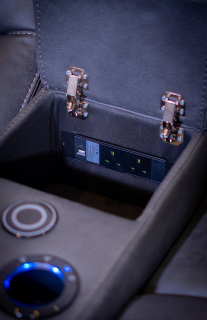 Cinema Corner Sofa - Smart Tech Power Recliner With Drinks Coolers & Extensive Features