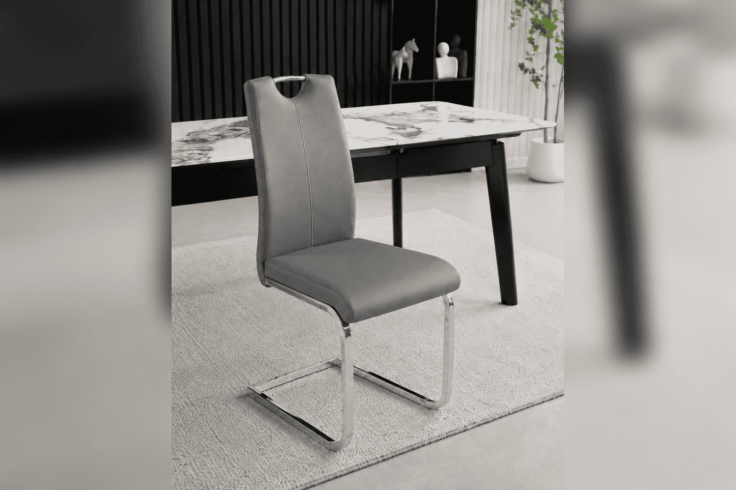 Complete Dining Set | 4 to 6 Dining Chairs + Arizona White Ceramic Extending Dining Table 130cm - 160cm