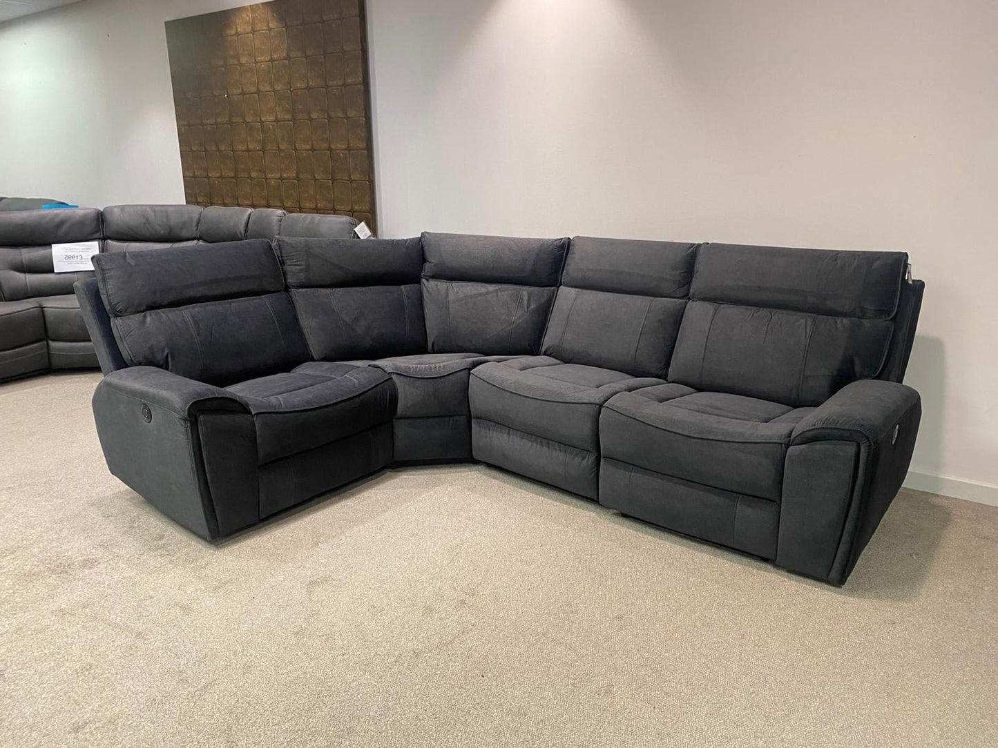 SPECIAL OFFER! Ronan Reversible Fabric Electric Recliner Corner Sofa With USB Ports LHF In Picture