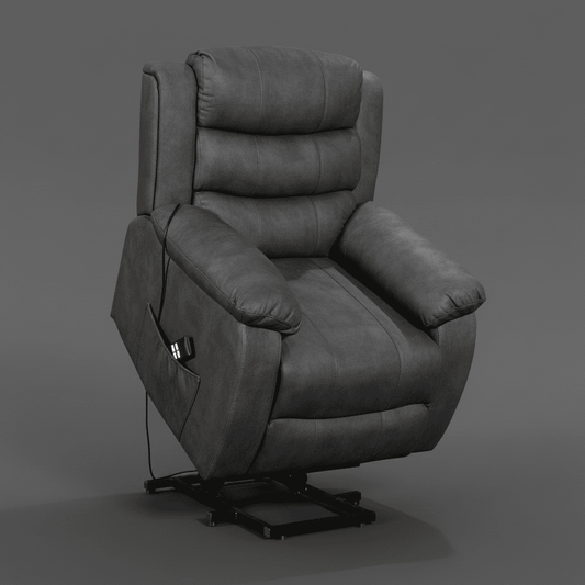 Dual Motor Electric Willow Fabric Rise & Recliner 1 Seater Sofa / Armchair