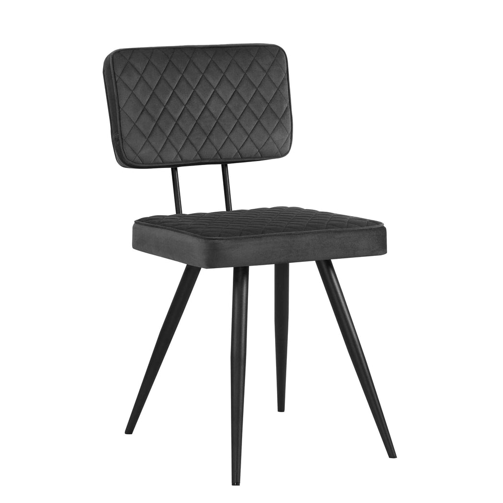 Tyrell Dark Grey Velvet Dining Chair Dining Chair