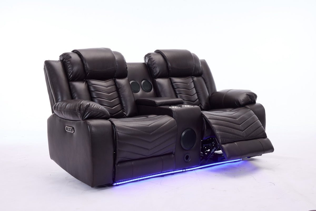 (Pre Order Promo Deal!) Zeus Grey, Black Or Brown Leather Cinema Sofa Set | 3 Seater + 2 Seater + Armchair or 3+2 | Online Only
