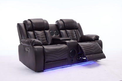 (Pre Order Promo Deal!) Zeus Grey, Black Or Brown Leather Cinema Sofa Set | 3 Seater + 2 Seater + Armchair or 3+2 | Online Only