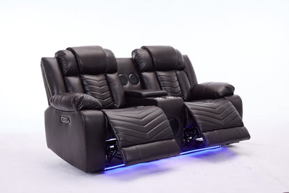 (Pre Order Promo Deal!) Zeus Grey, Black Or Brown Leather Cinema Sofa Set | 3 Seater + 2 Seater + Armchair or 3+2 | Online Only