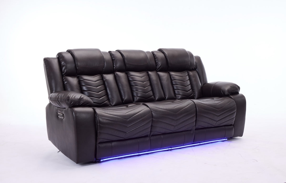(Pre Order Promo Deal!) Zeus Grey, Black Or Brown Leather Cinema Sofa Set | 3 Seater + 2 Seater + Armchair or 3+2 | Online Only