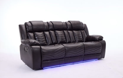 (Pre Order Promo Deal!) Zeus Grey, Black Or Brown Leather Cinema Sofa Set | 3 Seater + 2 Seater + Armchair or 3+2 | Online Only