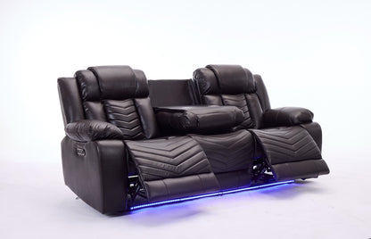 (Pre Order Promo Deal!) Zeus Grey, Black Or Brown Leather Cinema Sofa Set | 3 Seater + 2 Seater + Armchair or 3+2 | Online Only