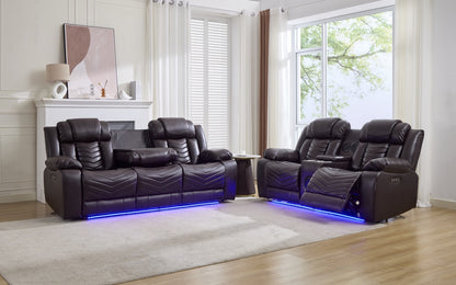 (Pre Order Promo Deal!) Zeus Grey, Black Or Brown Leather Cinema Sofa Set | 3 Seater + 2 Seater + Armchair or 3+2 | Online Only