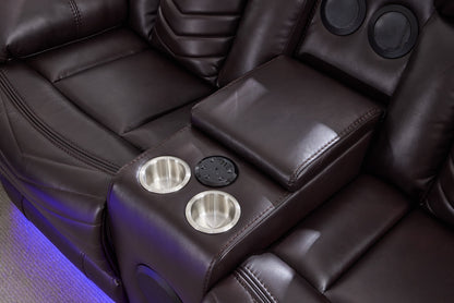 (Pre Order Promo Deal!) Zeus Grey, Black Or Brown Leather Cinema Sofa Set | 3 Seater + 2 Seater + Armchair or 3+2 | Online Only