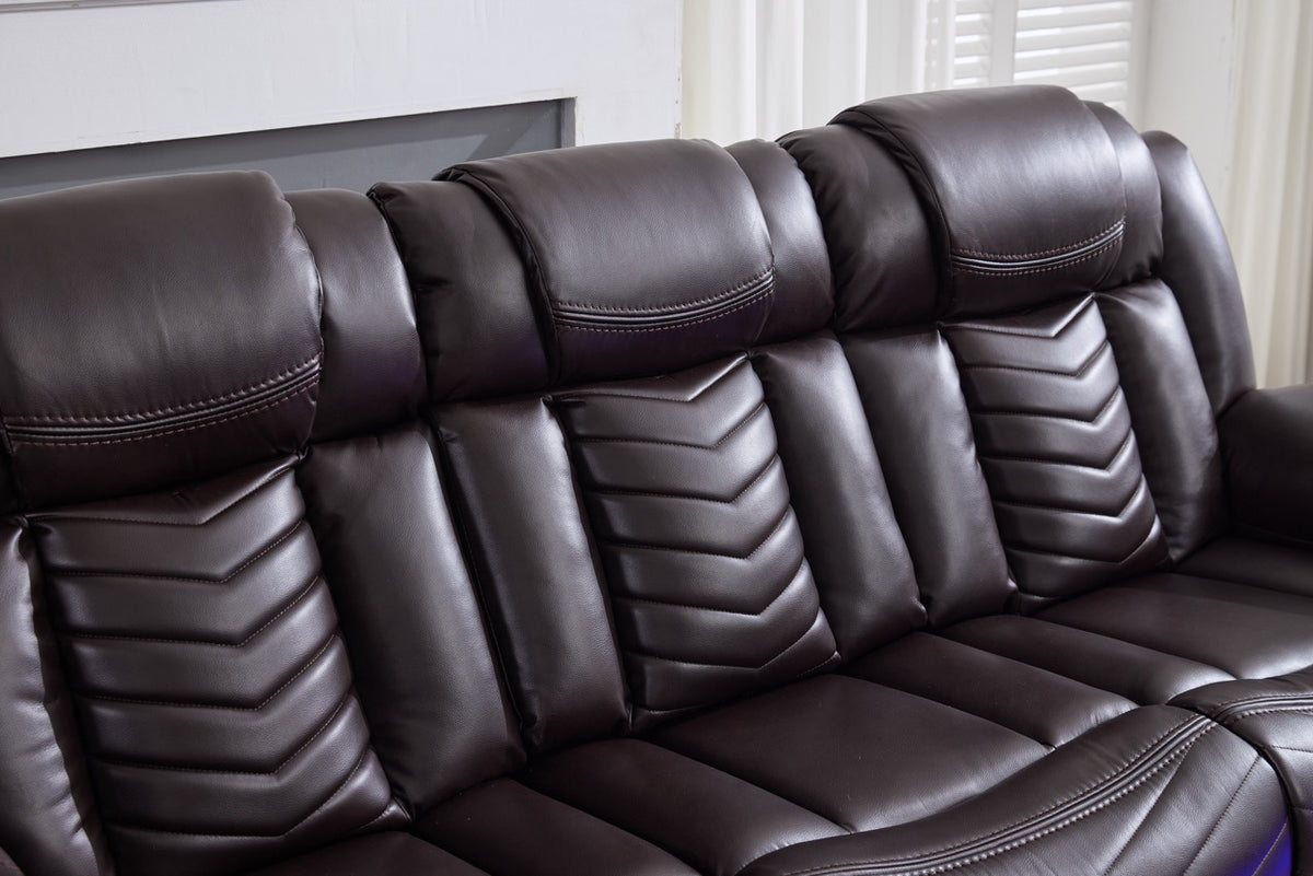 (Pre Order Promo Deal!) Zeus Grey, Black Or Brown Leather Cinema Sofa Set | 3 Seater + 2 Seater + Armchair or 3+2 | Online Only