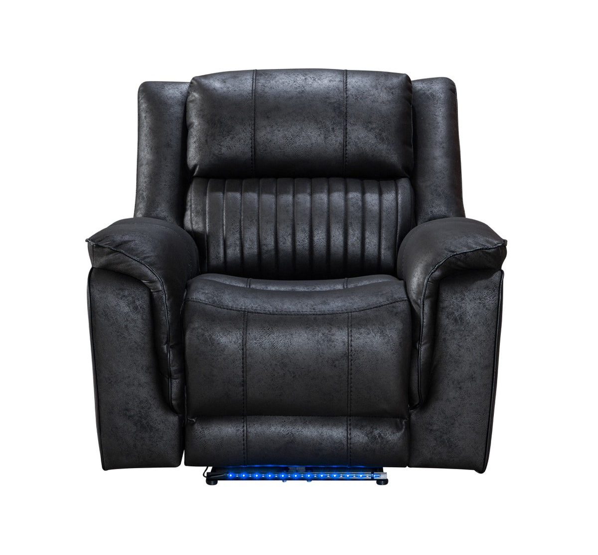 Pre Order Promo Deal! Geneva Charcoal Grey Easy Clean Suede Fabric 3 Seater + 2 Seater With Tech Console + Armchair Set