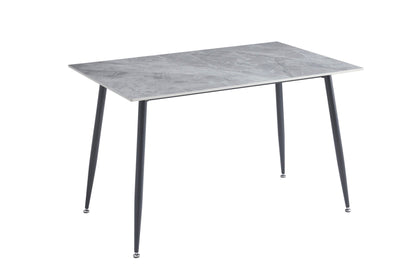 This Whole Dining Set - OXFD Grey Ceramic 120cm Dining Table + 4 Leather Quilted Back Chairs