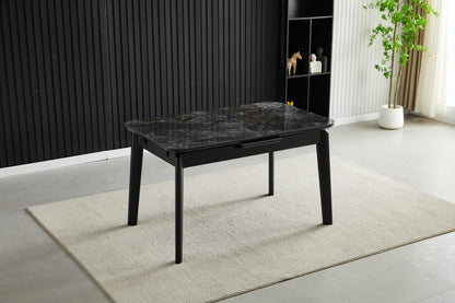 Arizona Black Ceramic Extending Dining Table 130cm - 160cm
