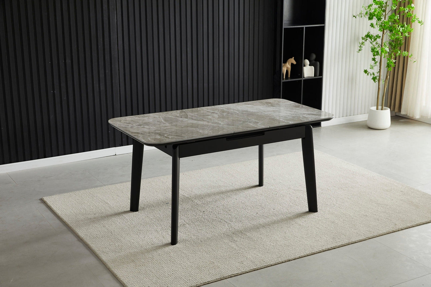 Complete Dining Set | 4 to 6 Dining Chairs + Arizona Grey Ceramic Extending Dining Table 130cm - 160cm