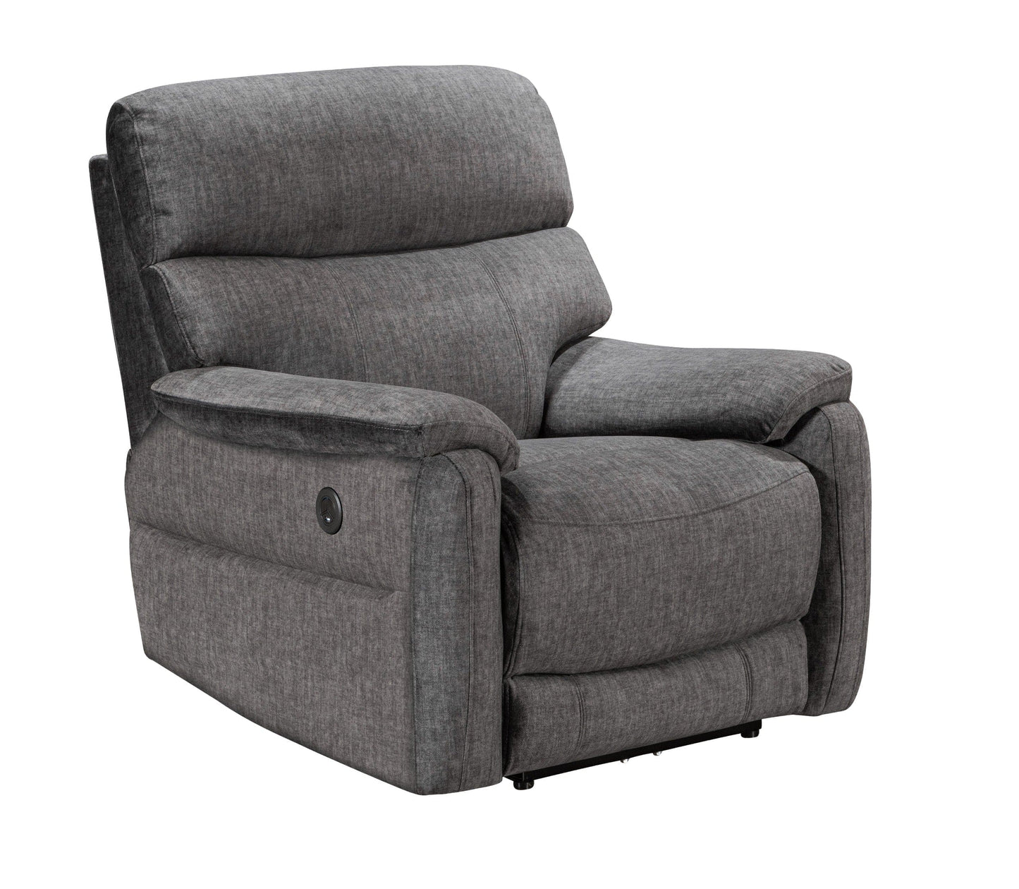 DFS Grey Aquaclean Vogue Fabric Electric Reclining Sofa Range With Fold Down Tray Table & Wireless Charger