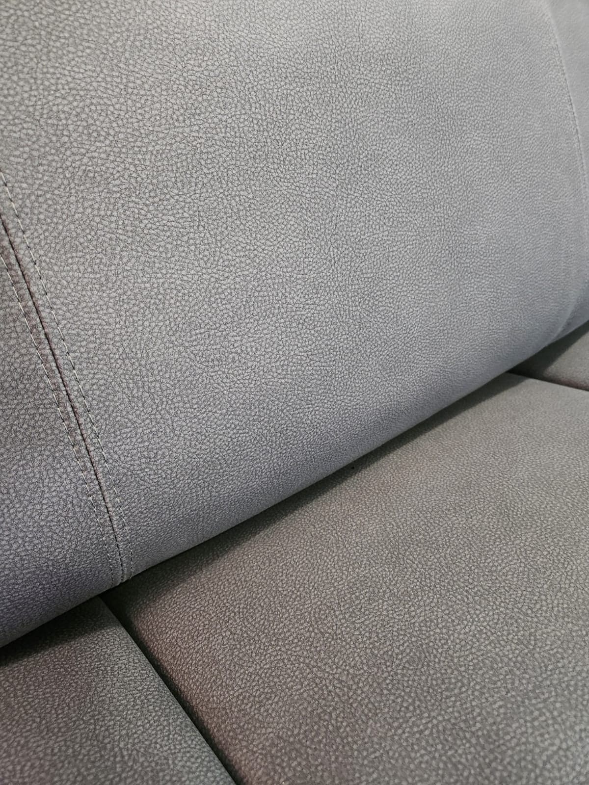 ‘Ronan' 2c2 Electric Recliner Easy Clean Microfibre Grey Tech Fabric Corner Sofa + USB Charging Ports - Reversible