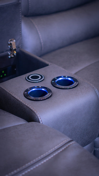 Cinema Corner Sofa - Smart Tech Power Recliner With Drinks Coolers & Extensive Features