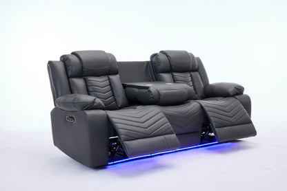 (Pre Order Promo Deal!) Zeus Grey, Black Or Brown Leather Cinema Sofa Set | 3 Seater + 2 Seater + Armchair or 3+2 | Online Only