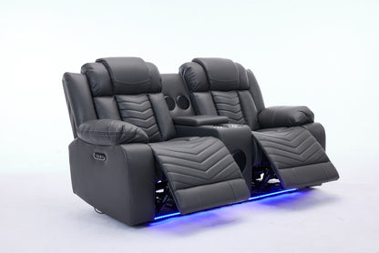 (Pre Order Promo Deal!) Zeus Grey, Black Or Brown Leather Cinema Sofa Set | 3 Seater + 2 Seater + Armchair or 3+2 | Online Only