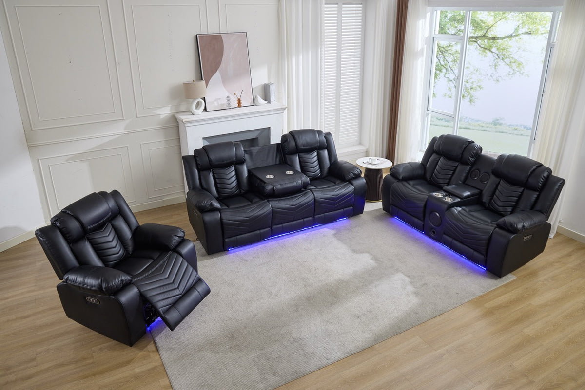 (Pre Order Promo Deal!) Zeus Grey, Black Or Brown Leather Cinema Sofa Set | 3 Seater + 2 Seater + Armchair or 3+2 | Online Only