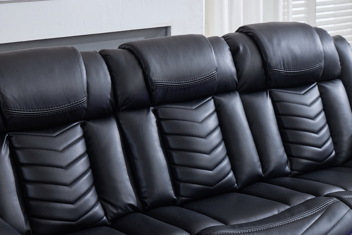 (Pre Order Promo Deal!) Zeus Grey, Black Or Brown Leather Cinema Sofa Set | 3 Seater + 2 Seater + Armchair or 3+2 | Online Only