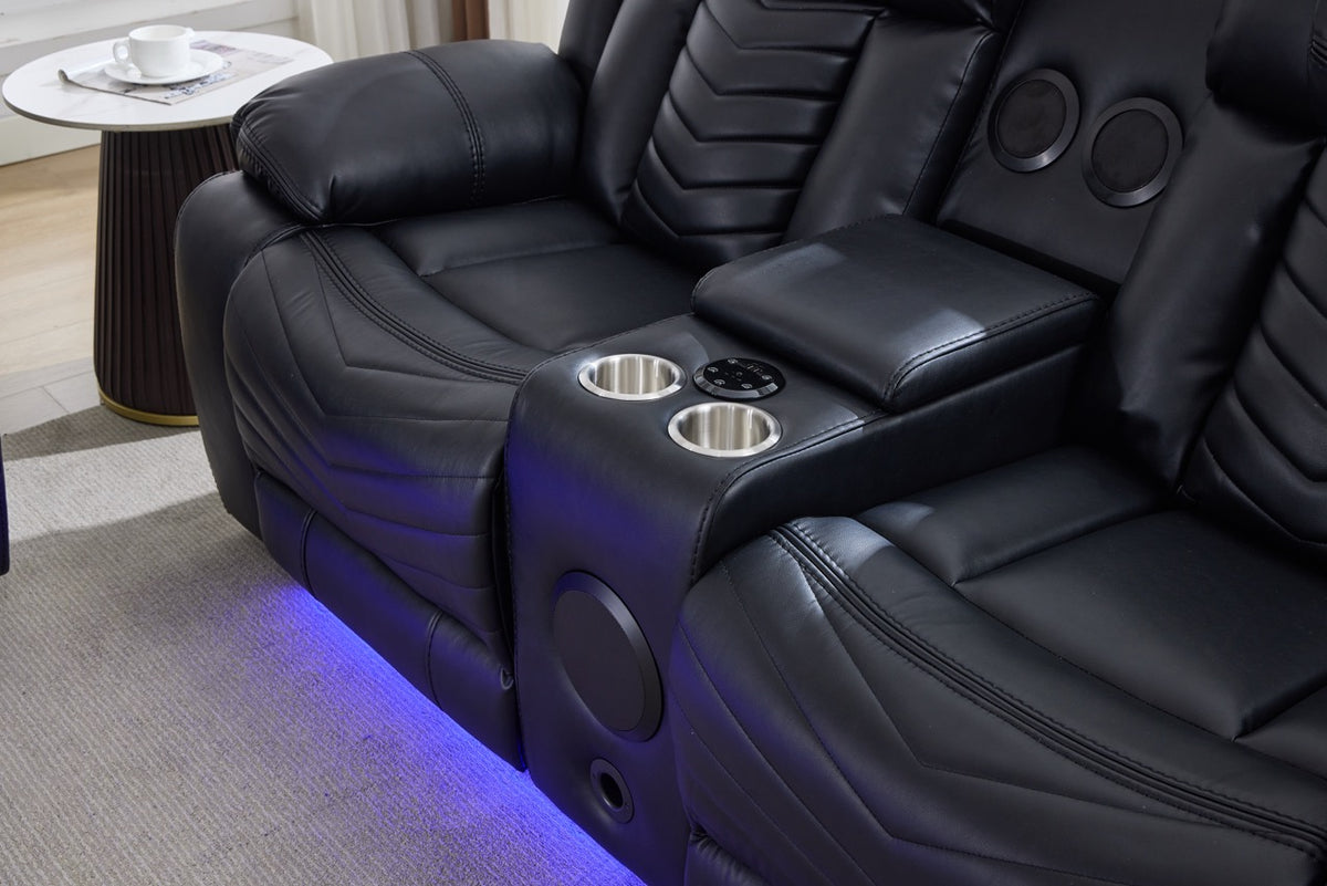 (Pre Order Promo Deal!) Zeus Grey, Black Or Brown Leather Cinema Sofa Set | 3 Seater + 2 Seater + Armchair or 3+2 | Online Only