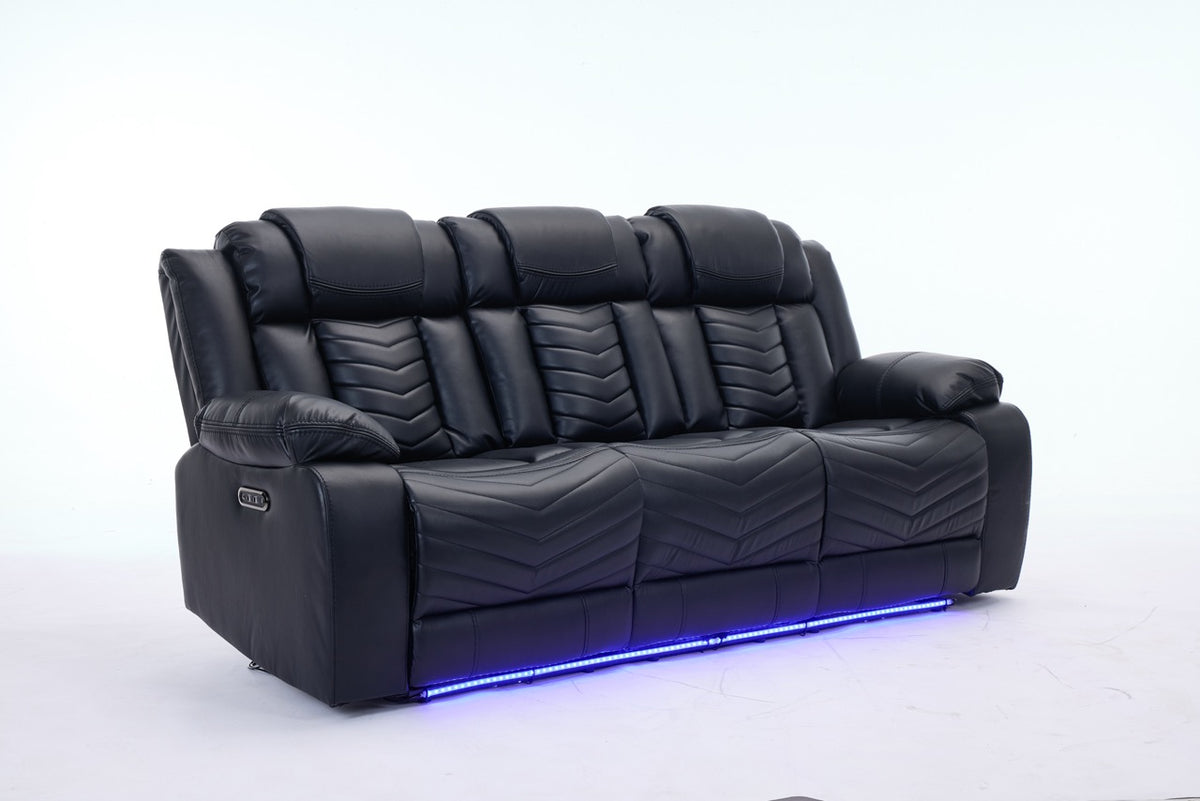 (Pre Order Promo Deal!) Zeus Grey, Black Or Brown Leather Cinema Sofa Set | 3 Seater + 2 Seater + Armchair or 3+2 | Online Only