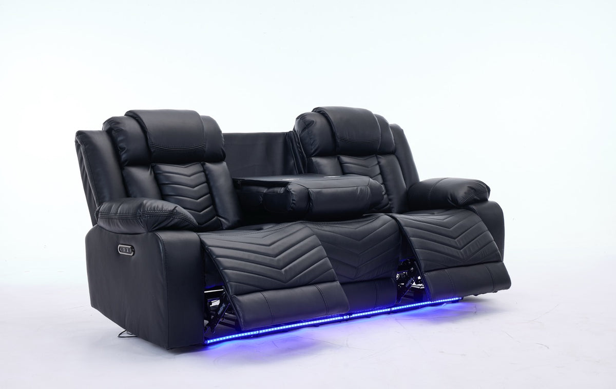 (Pre Order Promo Deal!) Zeus Grey, Black Or Brown Leather Cinema Sofa Set | 3 Seater + 2 Seater + Armchair or 3+2 | Online Only