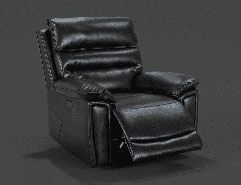 BUNDLE DEAL! DFS Lawson Black Leather Electric Reclining 3 Seater + 2 Seater + Armchair Sofa Set With USB Charging Ports & Drop Down Tray Table