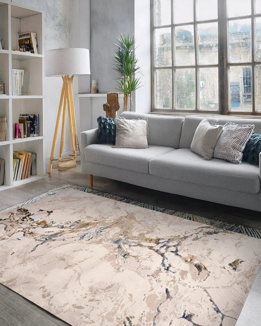 Ruby White & Cream Rug