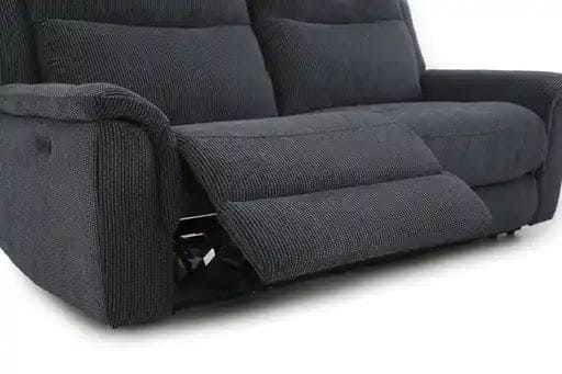 (Back In Stock May 1st) "Tamla" Charcoal Grey Fabric Electric Recliner 3 Seater Sofa Complete With USB/C Charging Ports