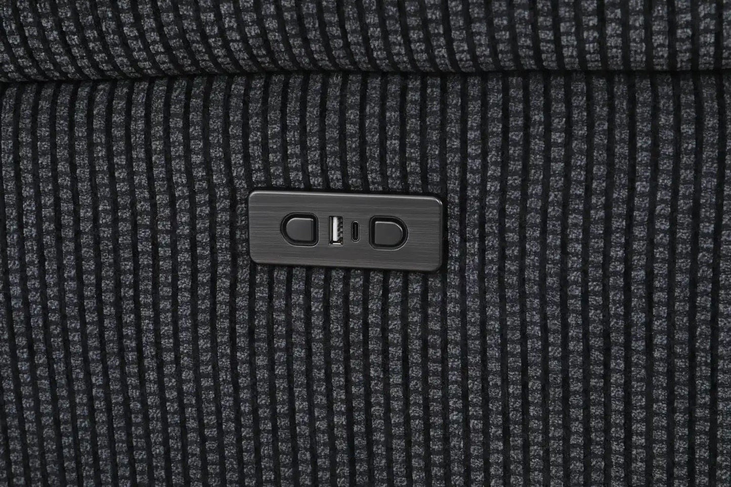 (Back In Stock May 1st) "Tamla" Charcoal Grey Fabric Electric Recliner 3 Seater Sofa Complete With USB/C Charging Ports