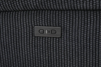 (Back In Stock May 1st) "Tamla" Charcoal Grey Fabric Electric Recliner 3 Seater Sofa Complete With USB/C Charging Ports