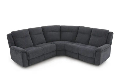 (Back In Stock May 1st) "Tamla" Charcoal Grey Fabric Electric Recliner Corner Sofa With Drinks Console - Fully Sectional & Complete With USB/C Charging Ports