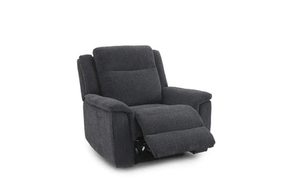 (PRE ORDER DISCOUNT! Back In Stock May 1st) "Tamla" Charcoal Grey Fabric Electric Recliner 3 Seater, 2 Seater & Armchair Sofa Set Complete With USB/C Charging Ports