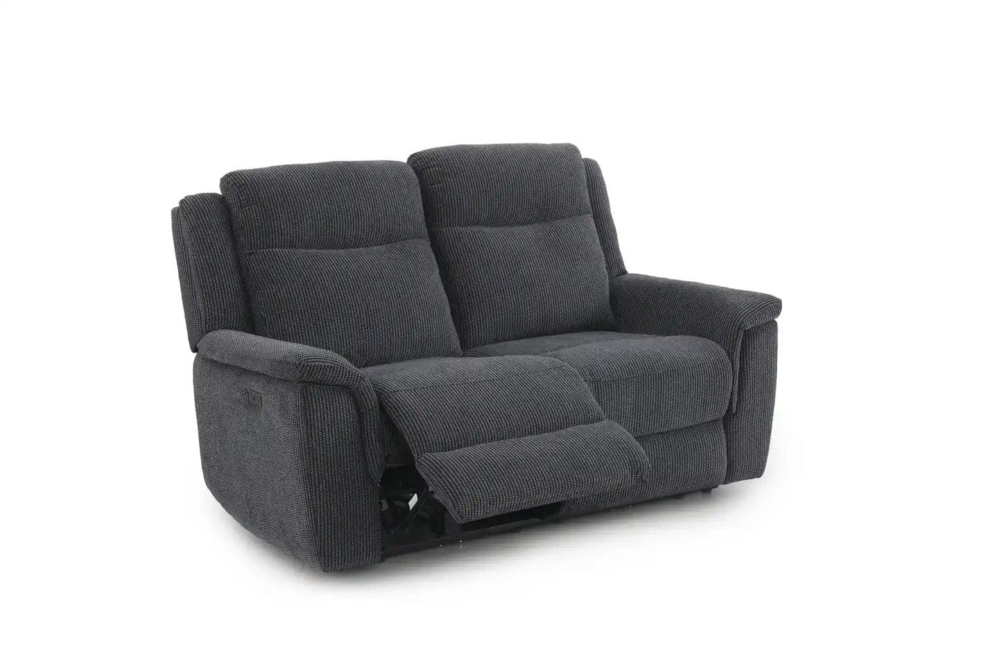 (PRE ORDER DISCOUNT! Back In Stock May 1st) "Tamla" Charcoal Grey Fabric Electric Recliner 3 Seater, 2 Seater & Armchair Sofa Set Complete With USB/C Charging Ports