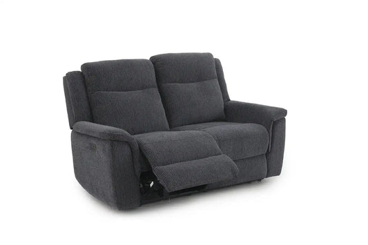 (Back In Stock May 1st) "Tamla" Charcoal Grey Fabric Electric Recliner 2 Seater Sofa Complete With USB/C Charging Ports