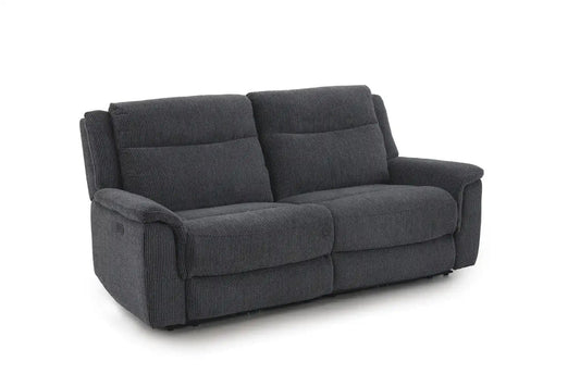 "Tamala" Charcoal Grey Fabric Electric Recliner 3 Seater Sofa Complete With USB/C Charging Ports