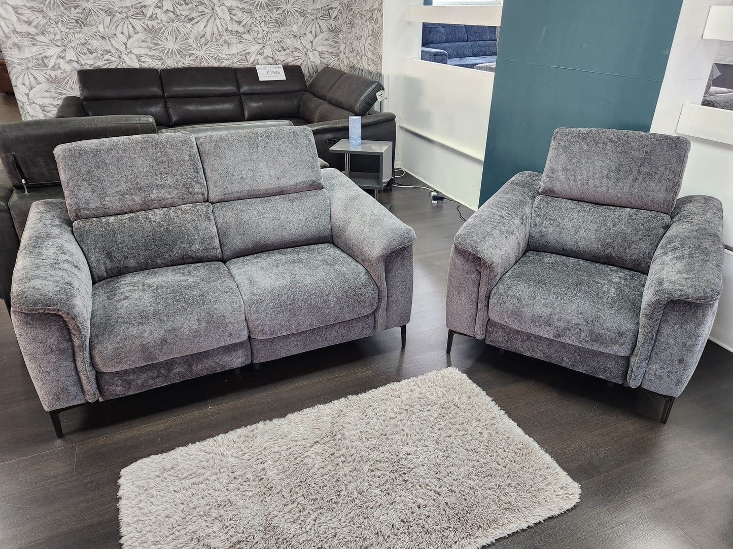 Tahiti Electric Recliner 2 Seater Sofa With USB Charging Ports & Adjustable Headrests