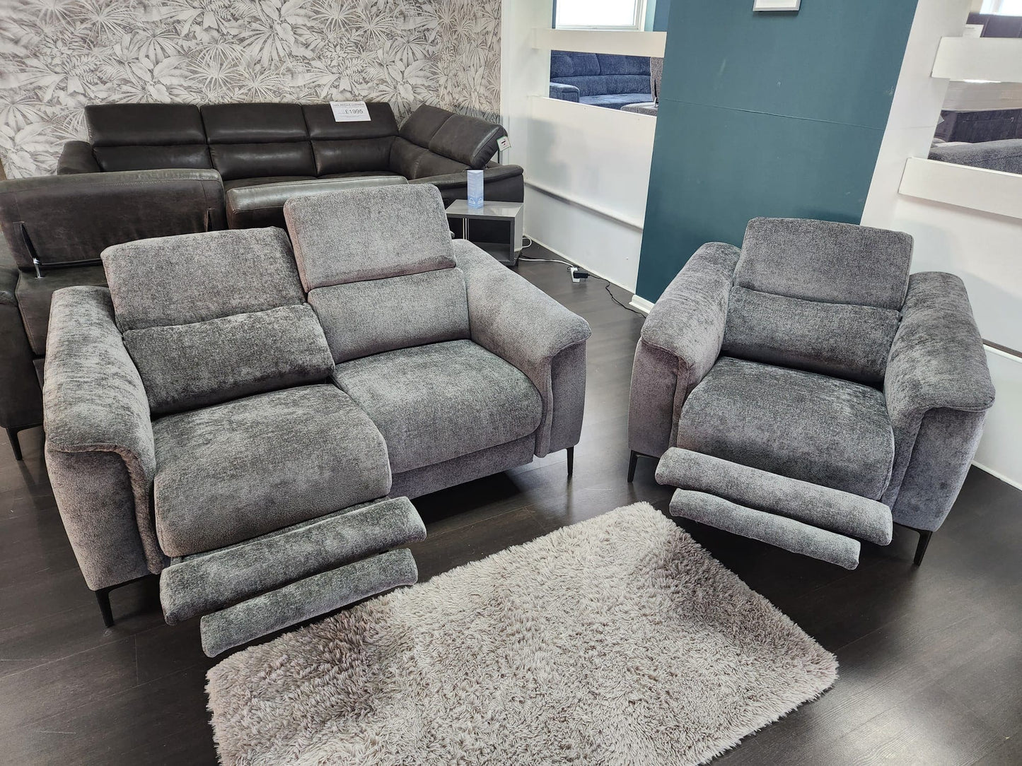 Tahiti Electric Recliner 2 Seater Sofa With USB Charging Ports & Adjustable Headrests