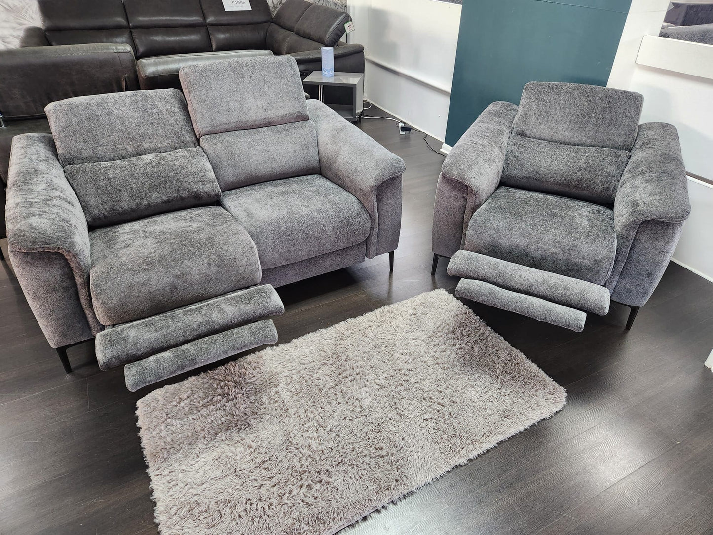 Tahiti Electric Recliner 2 Seater Sofa With USB Charging Ports & Adjustable Headrests