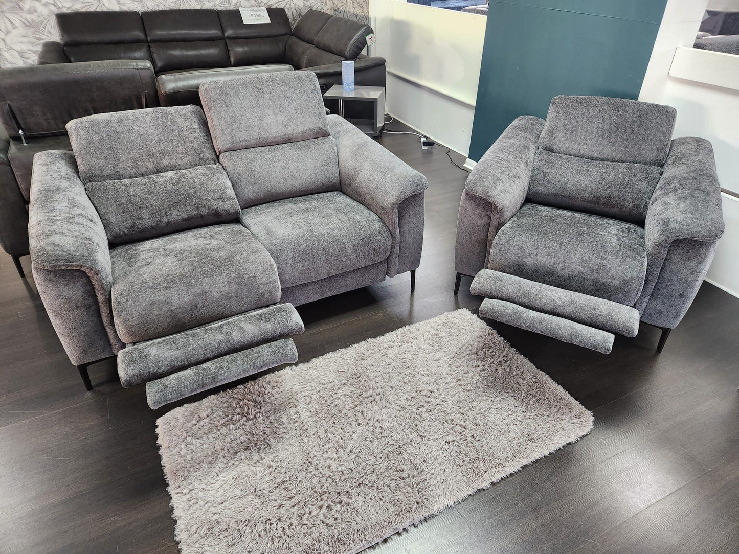 Tahiti Electric Recliner 2 Seater Sofa With USB Charging Ports & Adjustable Headrests
