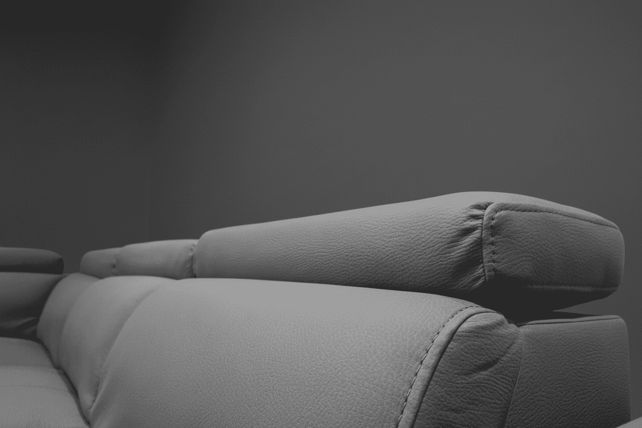SOFA BED Sophia Grey Fabric LHF Corner Sofa Bed With Storage Footstool & Adjustable Headrests