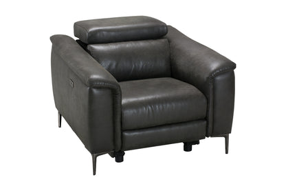 Tahiti Resilience Suede Electric Recliner Armchair / 1 Seater Sofa With USB Charging Ports & Adjustable Headrests