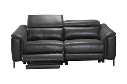 Tahiti Resilience Suede Electric Recliner 3 Seater Sofa With USB Charging Ports & Adjustable Headrests