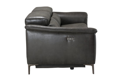 Tahiti Resilience Suede Electric Recliner Sofa Range With USB Charging Ports & Adjustable Headrests