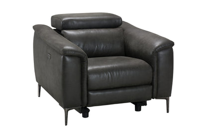 Tahiti Resilience Suede Electric Recliner Armchair / 1 Seater Sofa With USB Charging Ports & Adjustable Headrests
